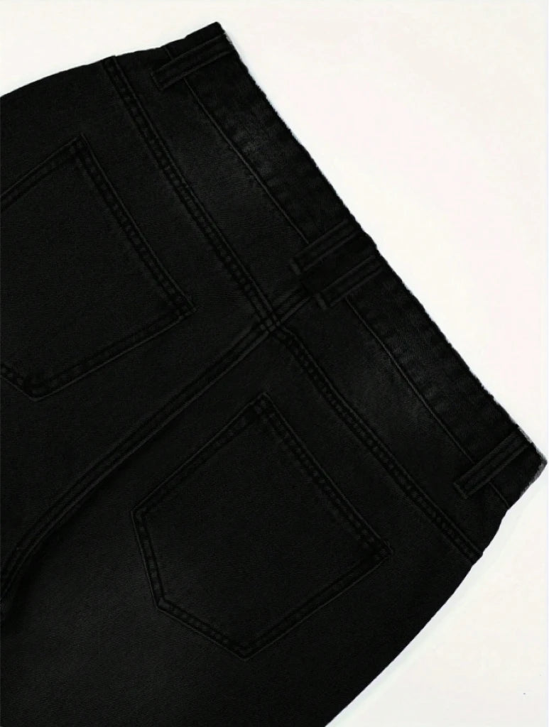 Men's Retro Loose-Fit Jeans - Vintage Distressed Style